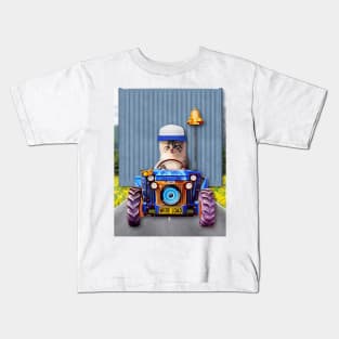 Trucker Kitty Kids T-Shirt